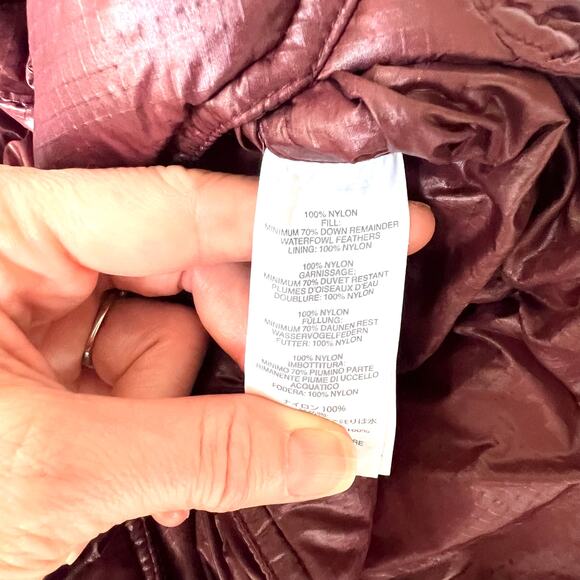 J.Crew Women’s XL Burgundy Down Puffer Vest 70/30 Fill -Quilted Nylon Liner - Picture 9 of 10